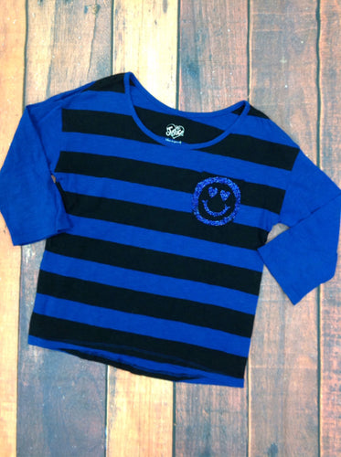 Justice BLUE & BLACK Top