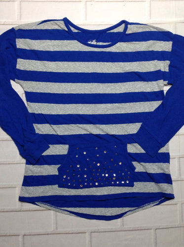 Justice BLUE & GRAY Top