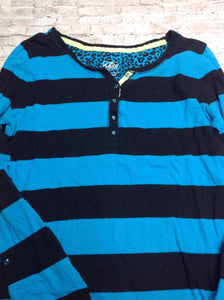Justice Black & Blue Top