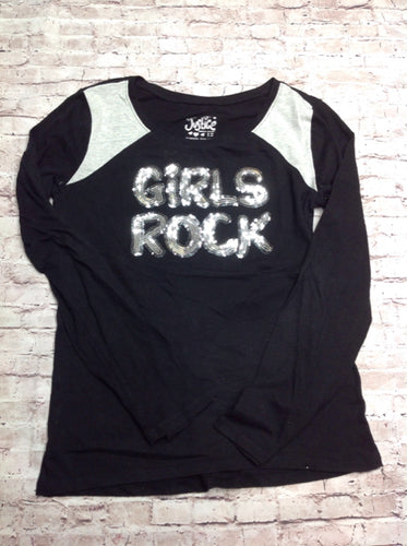 Justice Black & Gray Top