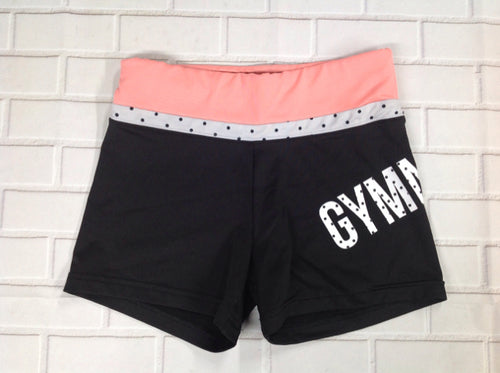 Justice Black & Orange Shorts