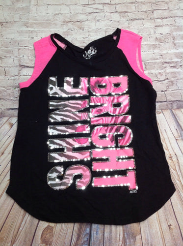 Justice Black & Pink Top