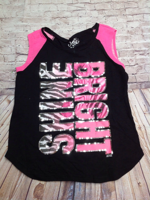 Justice Black & Pink Top