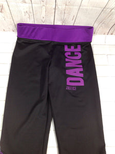 Justice Black & Purple Leggings