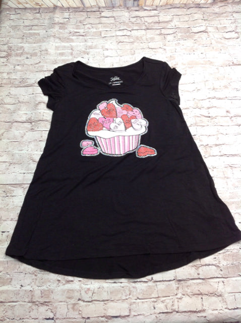 Justice Black Print Top
