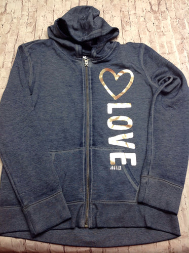 Justice Blue & Gold Top