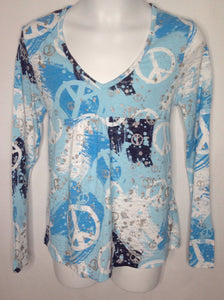 Justice Blue Print Top