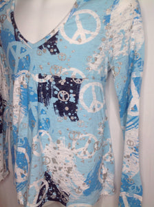 Justice Blue Print Top