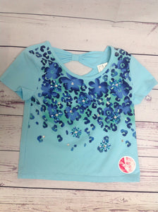 Justice Blue Print Top