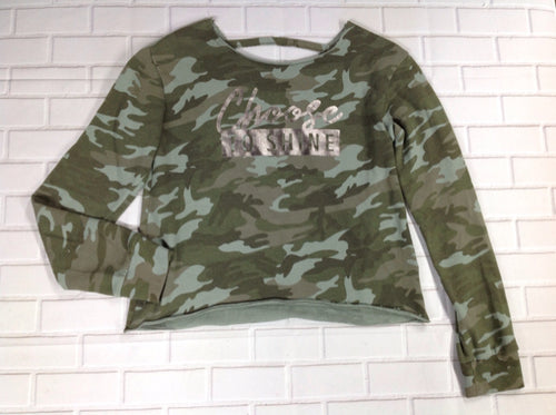 Justice Green Print Top