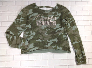 Justice Green Print Top
