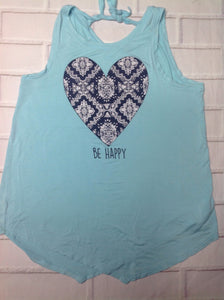 Justice LIGHT BLUE & BLACK Top