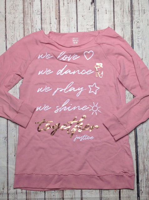 Justice PINK PRINT Top