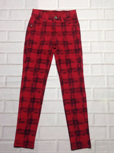 Justice Red & Black Pants