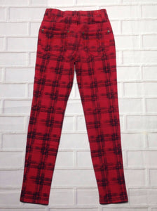 Justice Red & Black Pants