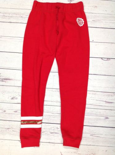 Justice Red & White Pants