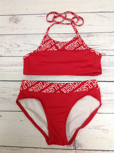 Justice Red & White Swimwear