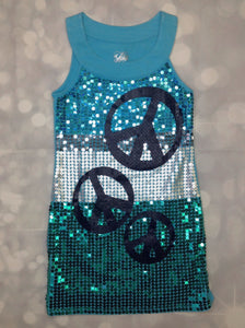 Justice TEAL PRINT Dress