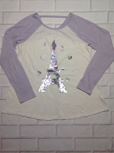 Justice WHITE & LAVENDER Top