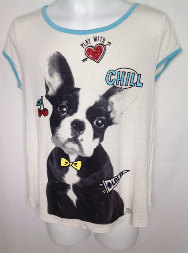 Justice White & Baby Blue Top