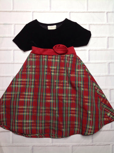KIDTURE Red & Black Plaid Dress