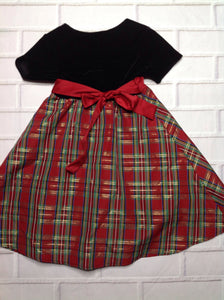 KIDTURE Red & Black Plaid Dress