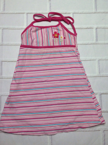 Kid Connection Baby Blue & Pink Stripes Dress
