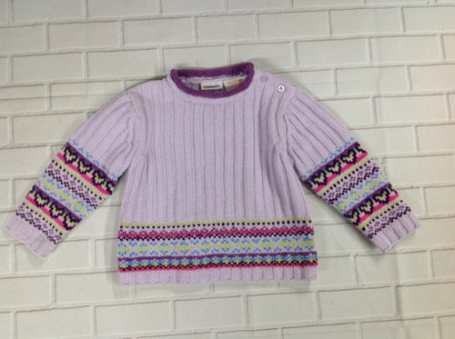 Kid Connection Purple Print Sweater