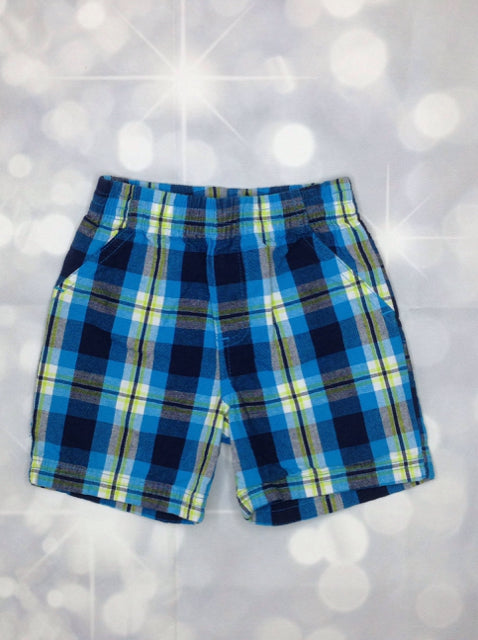 Kidgets Blue & Green Plaid Shorts