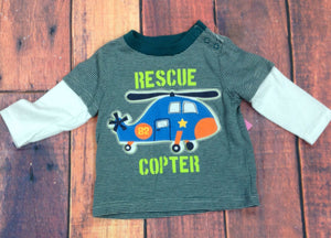 Kids Headquarters GRAY PRINT Top