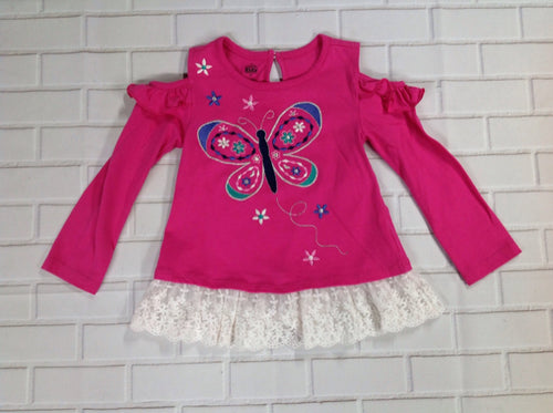 Kids Headquarters PINK PRINT Butterfly Top