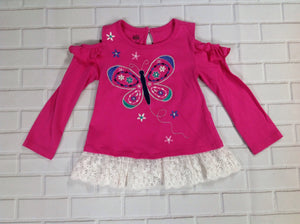 Kids Headquarters PINK PRINT Butterfly Top