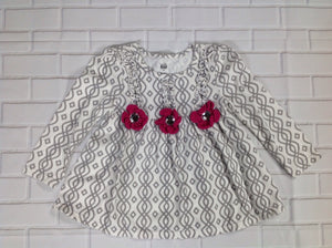 Kids Headquarters White & Gray Top