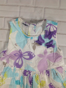 KidsRus White Print Butterflies Dress
