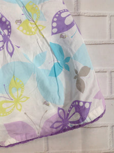 KidsRus White Print Butterflies Dress