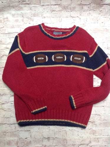 Kitestrings Maroon Print Football Sweater