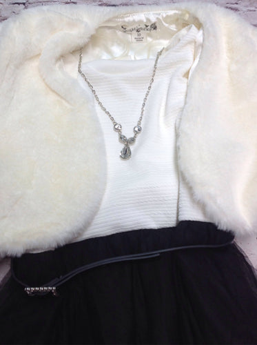 KnitworksKids Black & White Dress