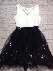 KnitworksKids Black & White Dress