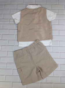 Koala Baby TAN & WHITE 3 PC Outfit