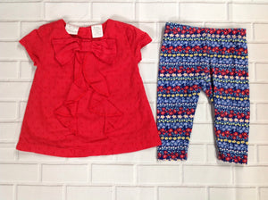 Koala Kids Red Print 2 PC Outfit