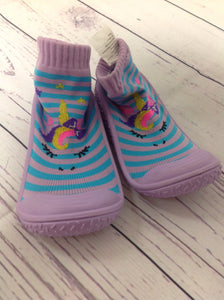 LILY & DAN Purple & Blue Slippers