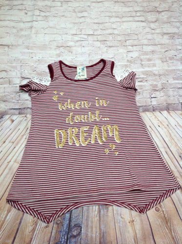 LILY BLEU Red & White Top