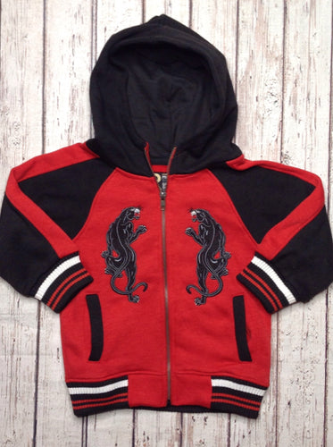 LR SCOOP Red & Black Top