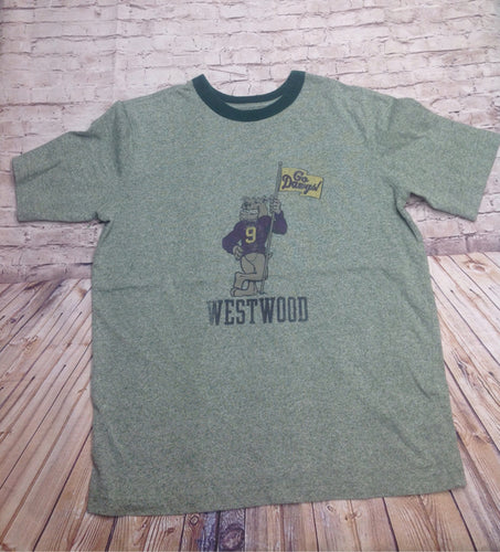 Lands End Green Print DOG Top