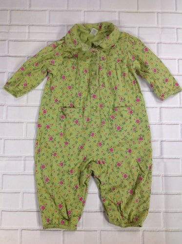 Lands End Green Print One Piece