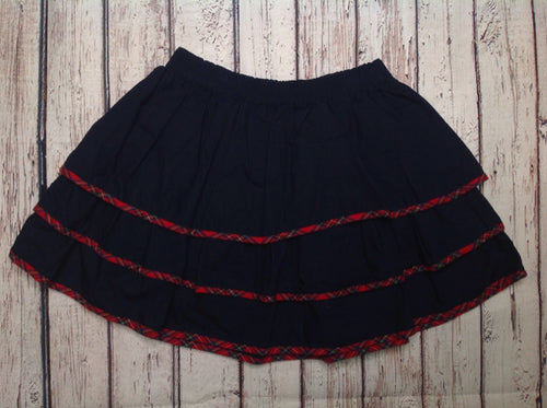 Lands End Navy Print Skirt