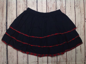 Lands End Navy Print Skirt