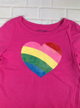 Lands End PINK PRINT Heart Top