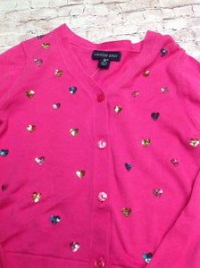 Lands End PINK PRINT Sweater