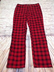 Lands End Red & Black Jeans